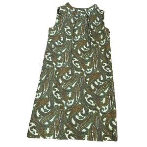 Helen Whiting Vintage 1960s? Paisley Sleeveless Day Dress Small?